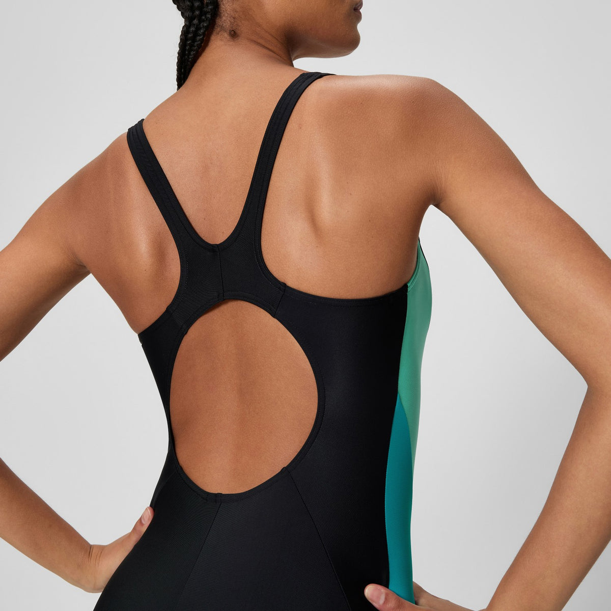 Speedo Colorblock Splice 2.0 One Piece Black/Turquoise