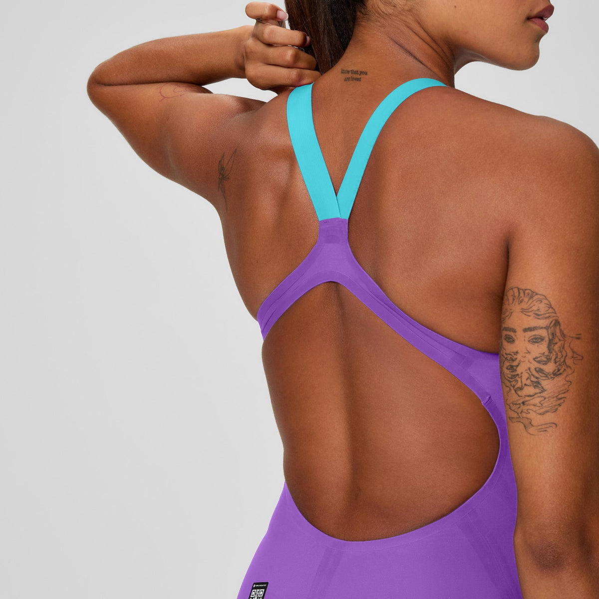 Speedo Fastskin LZR Pure Valor 2.0 Openback Kneeskin Purple/Blue