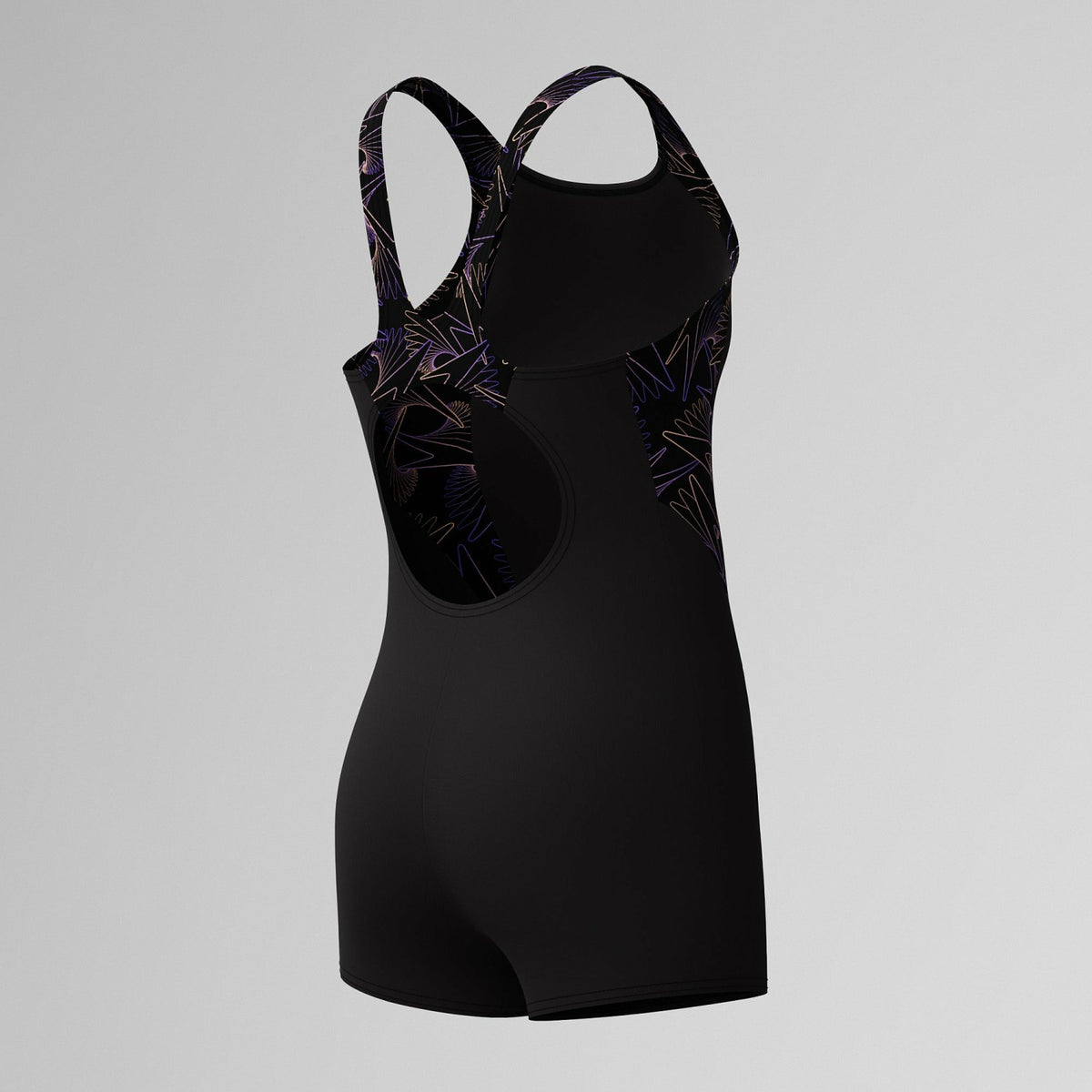 Speedo Girls Hyperboom Splice Legsuit Black/Peach