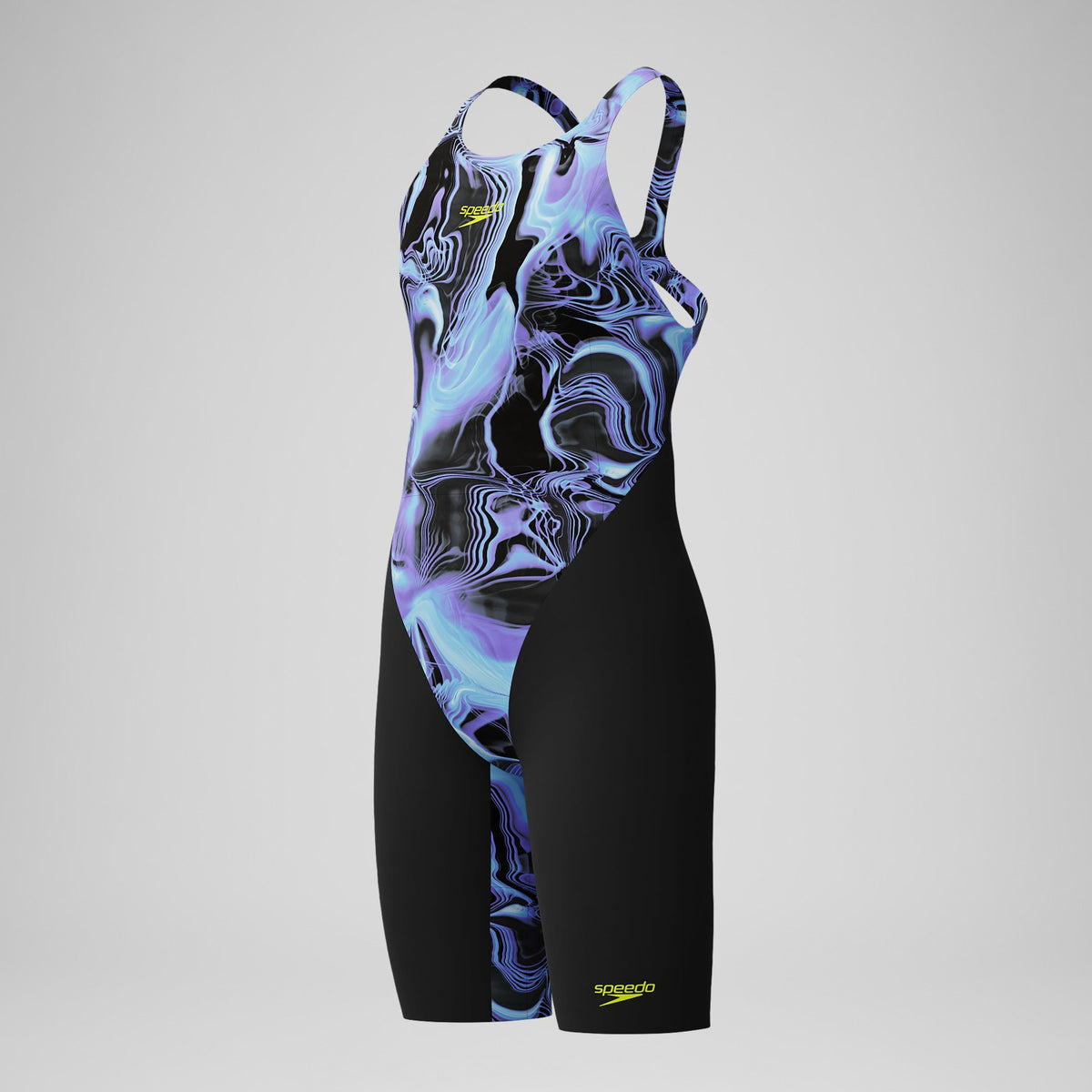 Speedo Girls Fastskin Endurance+ Max Openback Kneeskin Black/Blue