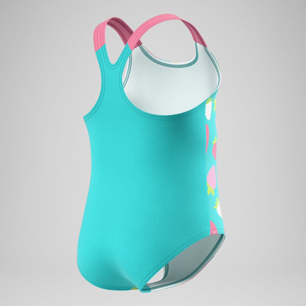 Speedo Infant Girls Placement Swimsuit Turquoise/Pink