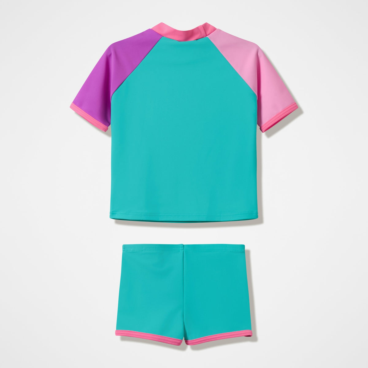 Speedo Infants Short Sleeve Rashguard Set Turquoise/Pink