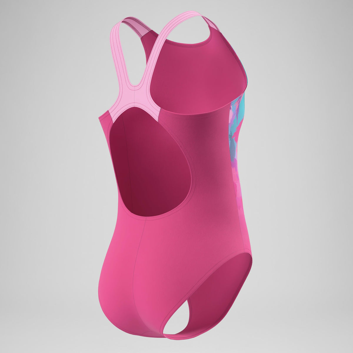 Speedo Girls Printed Pulseback One Piece Pink