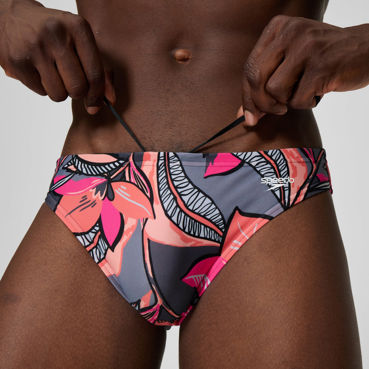 Speedo Beachstar Printed Brief Coral/Grey