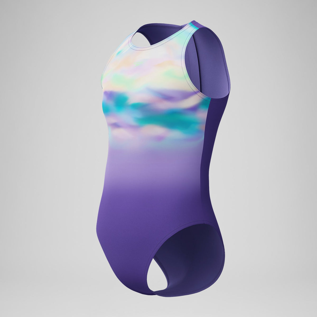 Speedo Girls Printed Hydrasuit Purple/Green