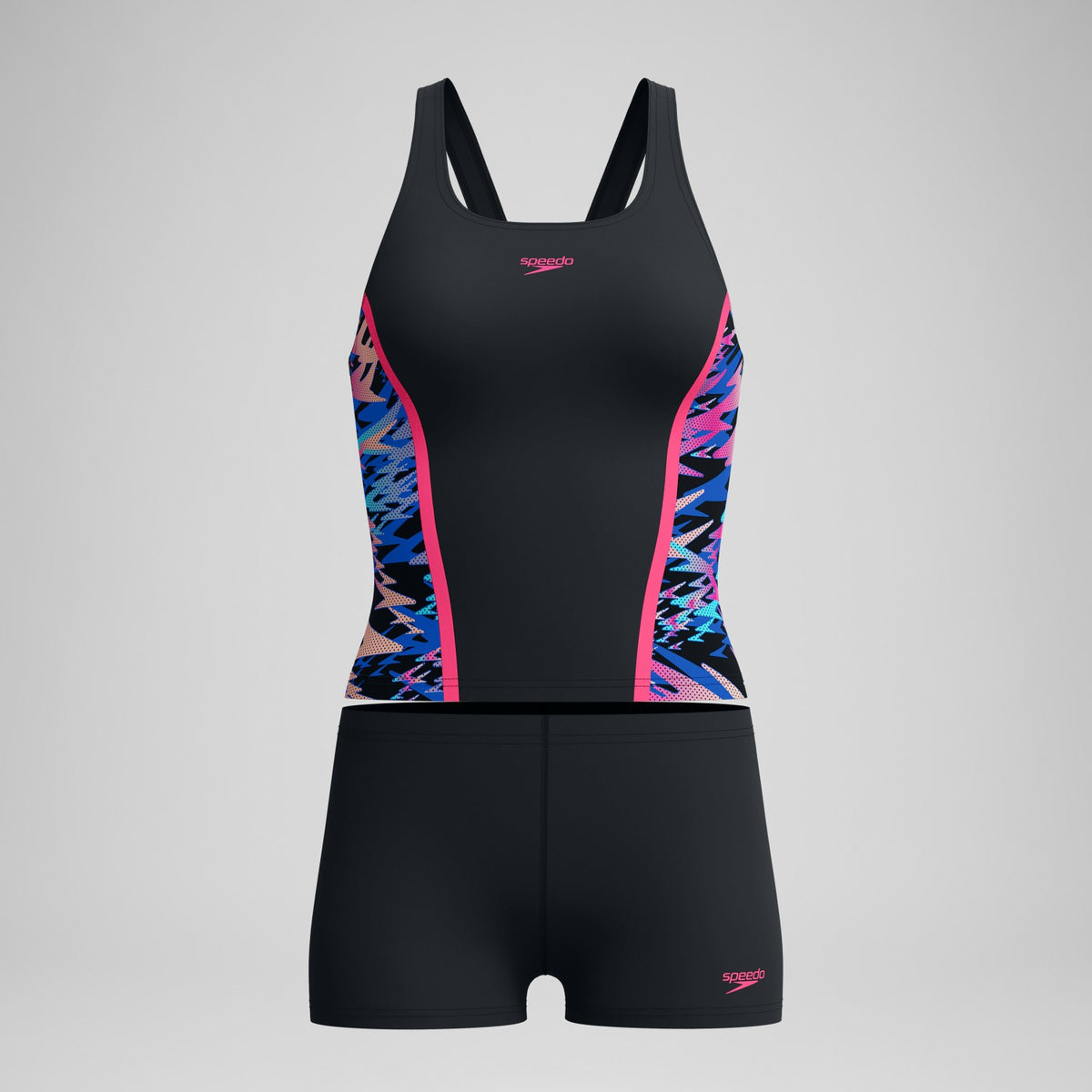 Speedo Hyperboom Splice Tankini Set Black/Pink