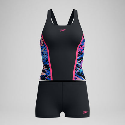 Speedo Hyperboom Splice Tankini Set Black/Pink