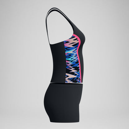 Speedo Hyperboom Splice Tankini Set Black/Pink