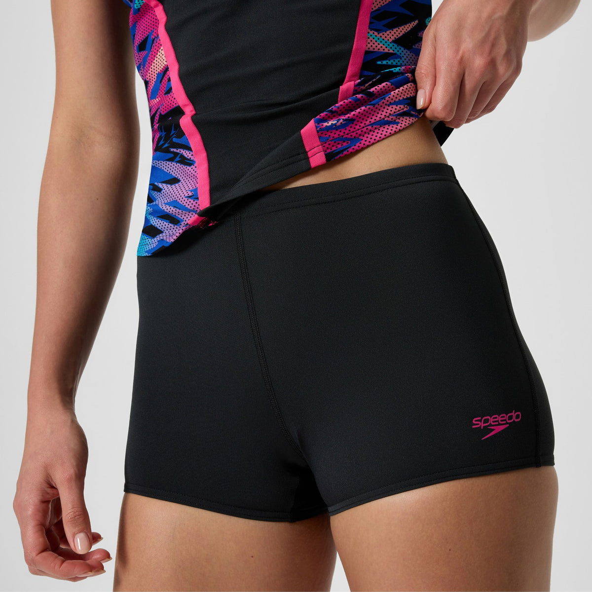 Speedo Hyperboom Splice Tankini Set Black/Pink