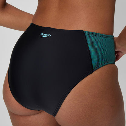 Speedo Quantum Rib Splice Bikini Set Black/Blue