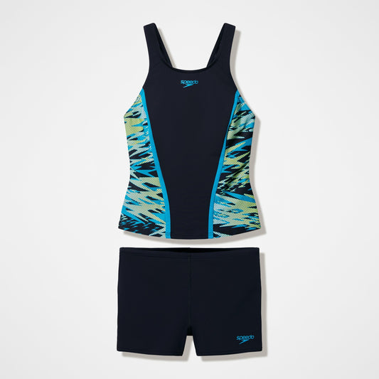Speedo Hyperboom Splice Tankini Set Black/Turquoise
