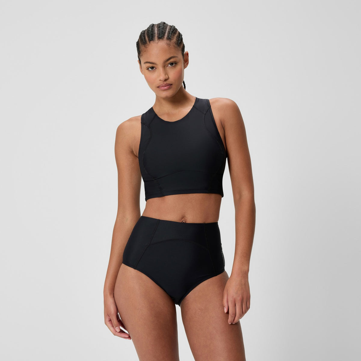 Speedo Ocean Flex Crop Top Black