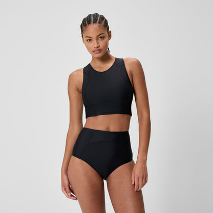 Speedo Ocean Flex Crop Top Black