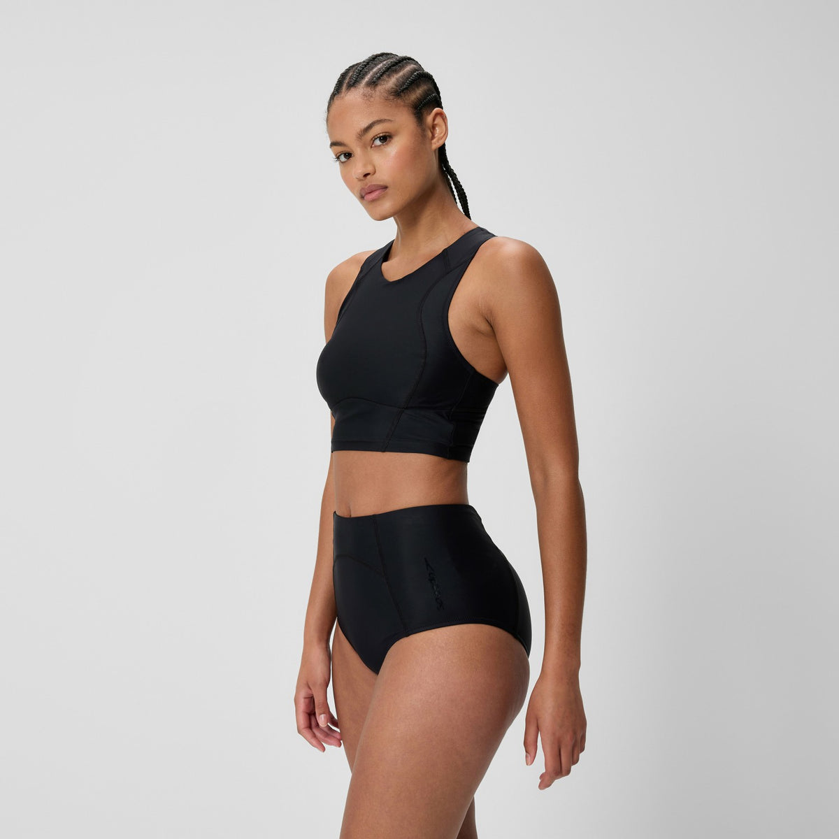 Speedo Ocean Flex Crop Top Black