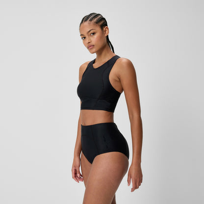 Speedo Ocean Flex Crop Top Black