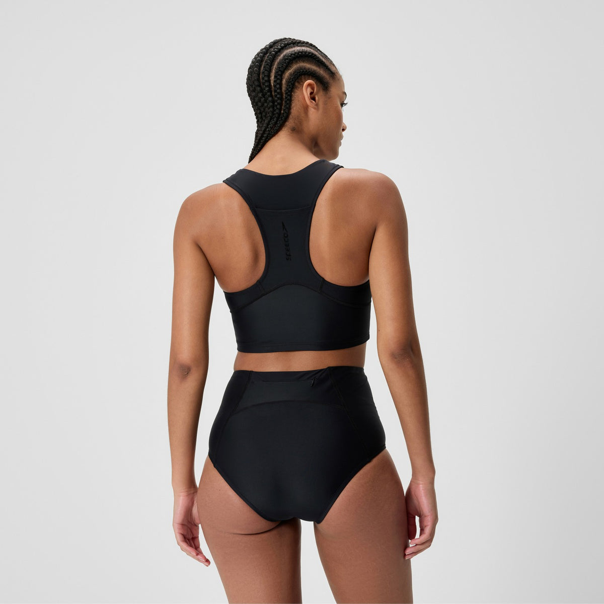 Speedo Ocean Flex Crop Top Black