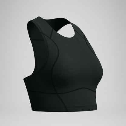 Speedo Ocean Flex Crop Top Black