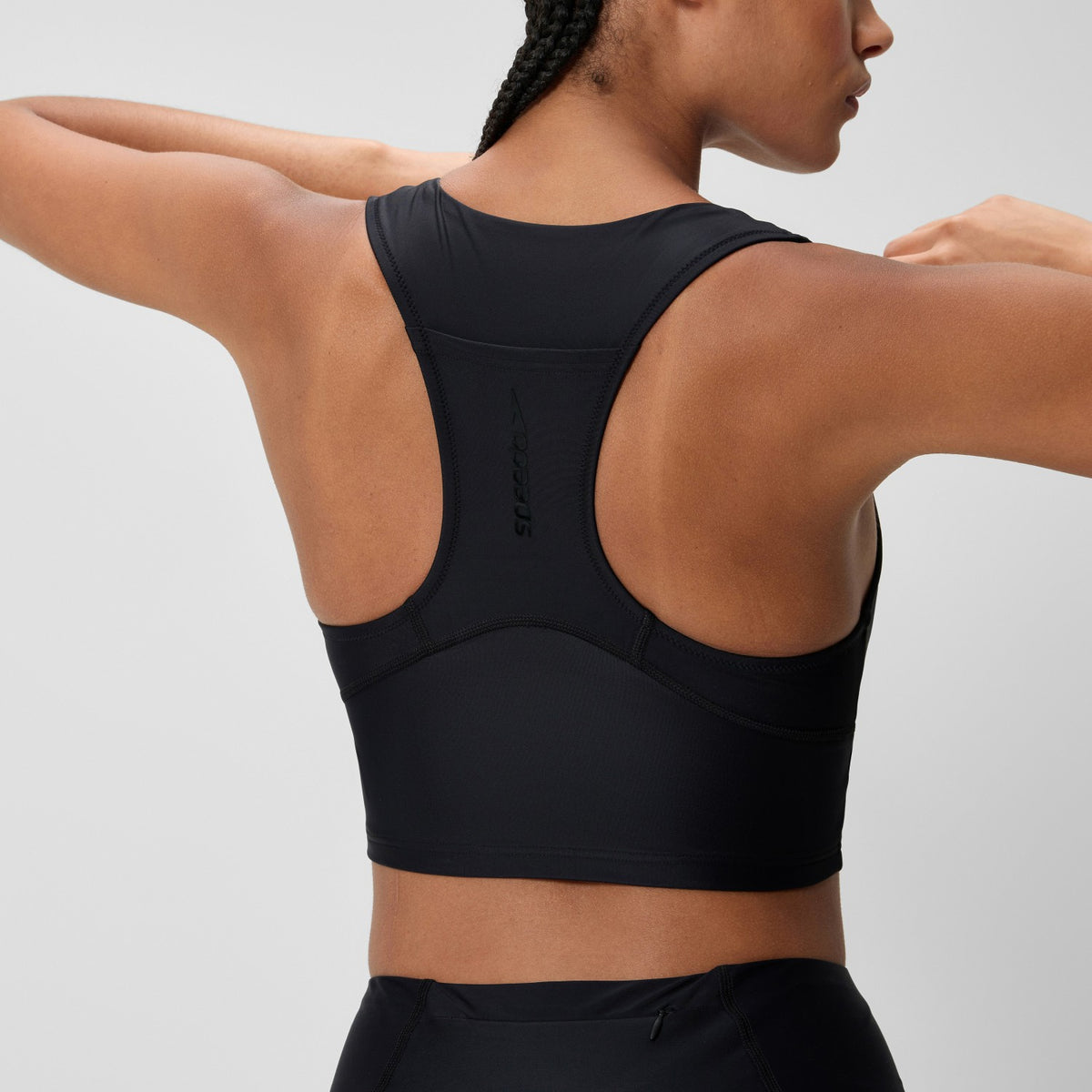 Speedo Ocean Flex Crop Top Black
