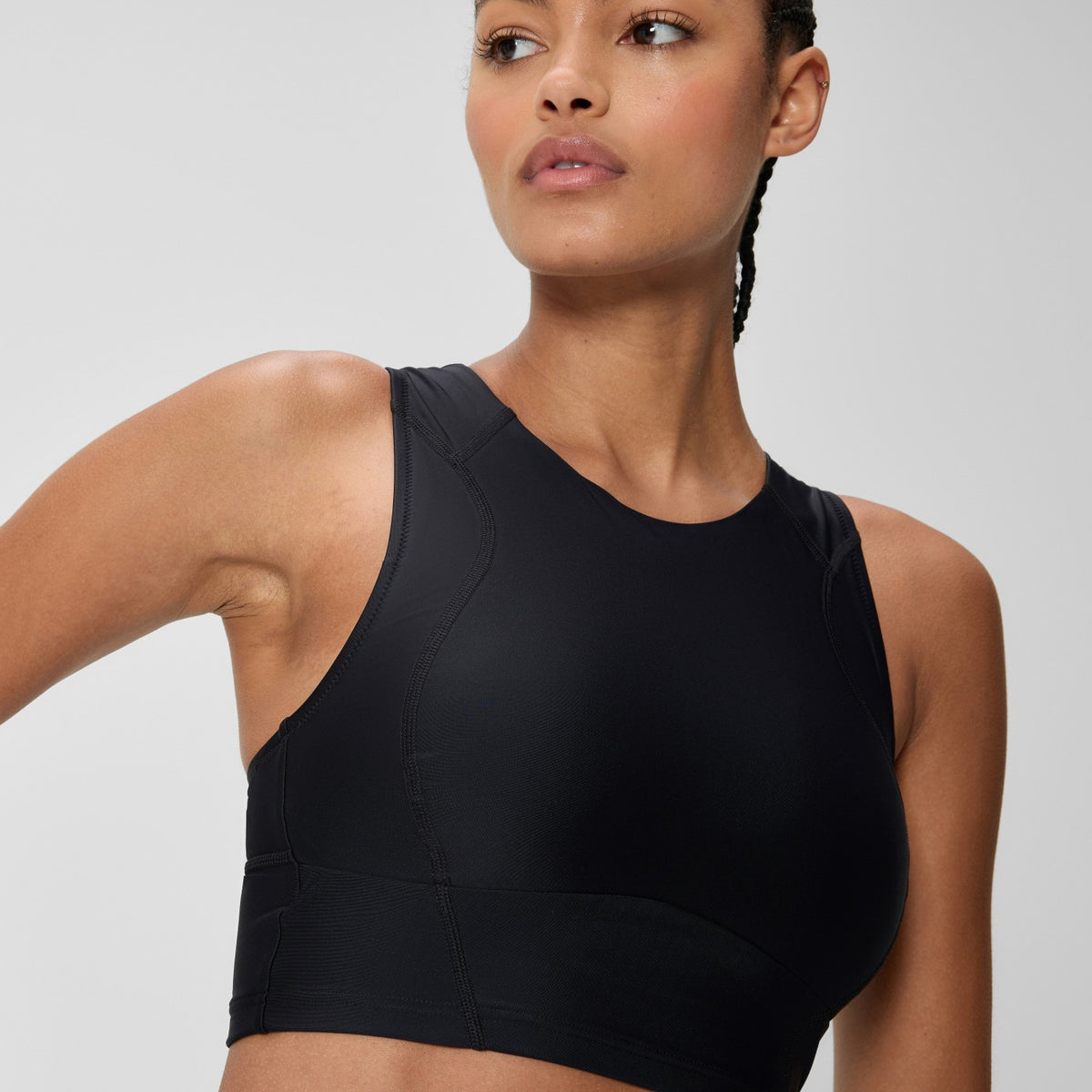 Speedo Ocean Flex Crop Top Black