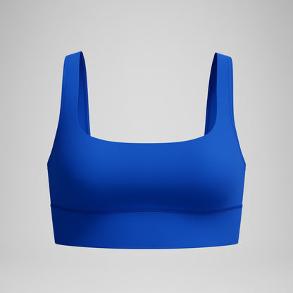 Speedo Solid Square Neck Bikini Top Blue