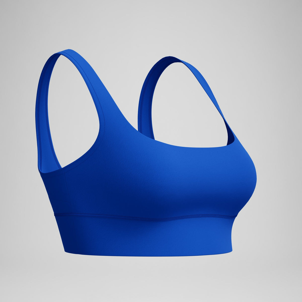 Speedo Solid Square Neck Bikini Top Blue