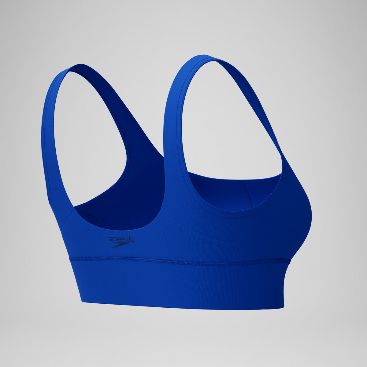 Speedo Solid Square Neck Bikini Top Blue