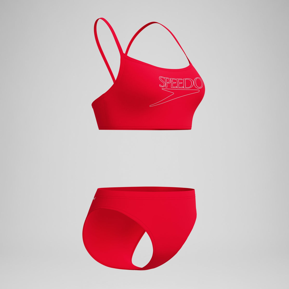 Speedo Endurance+ Logo Thinstrap Bikini Set Red