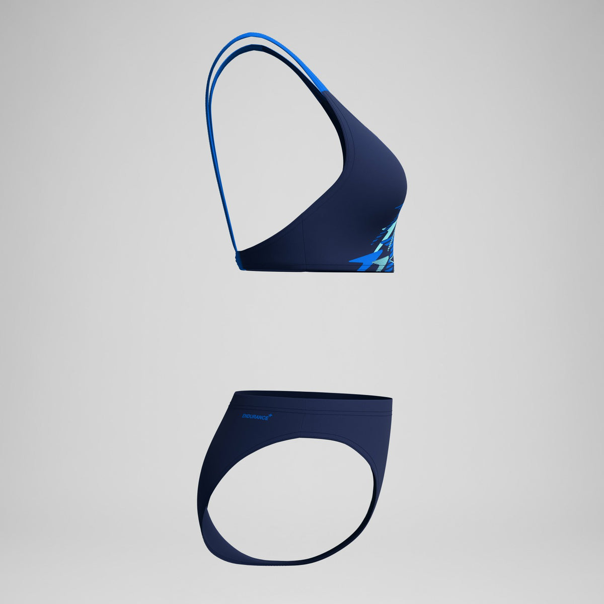 Speedo Medley Logo V-Back Bikini Set Navy/Blue