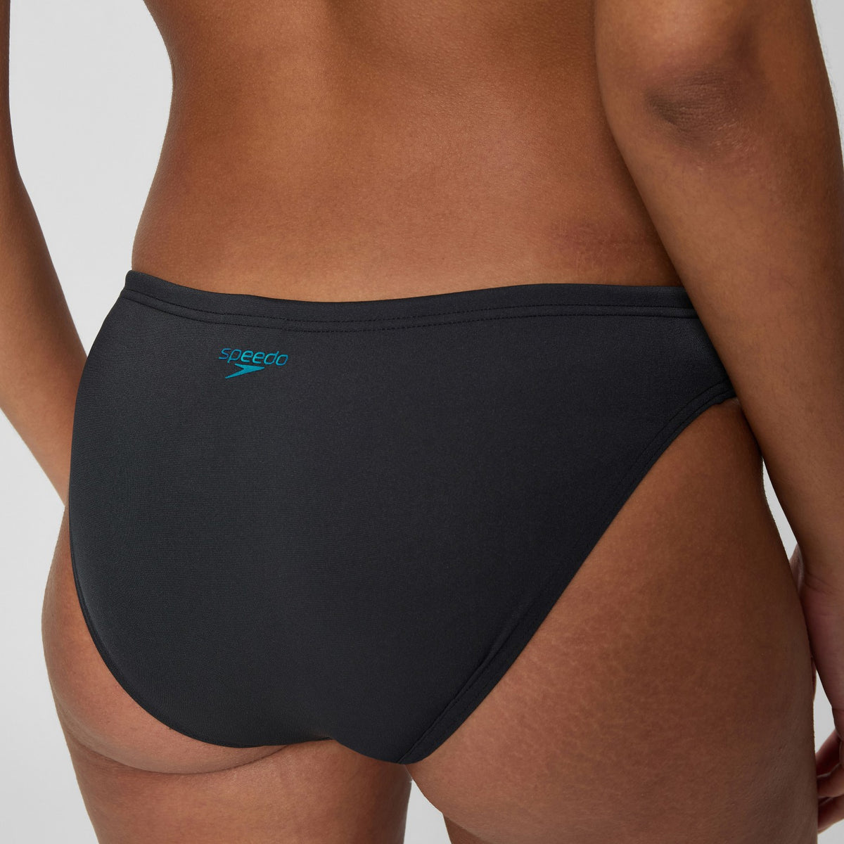 Speedo Boom Solid Leaderback Bikini Set Black/Turquoise