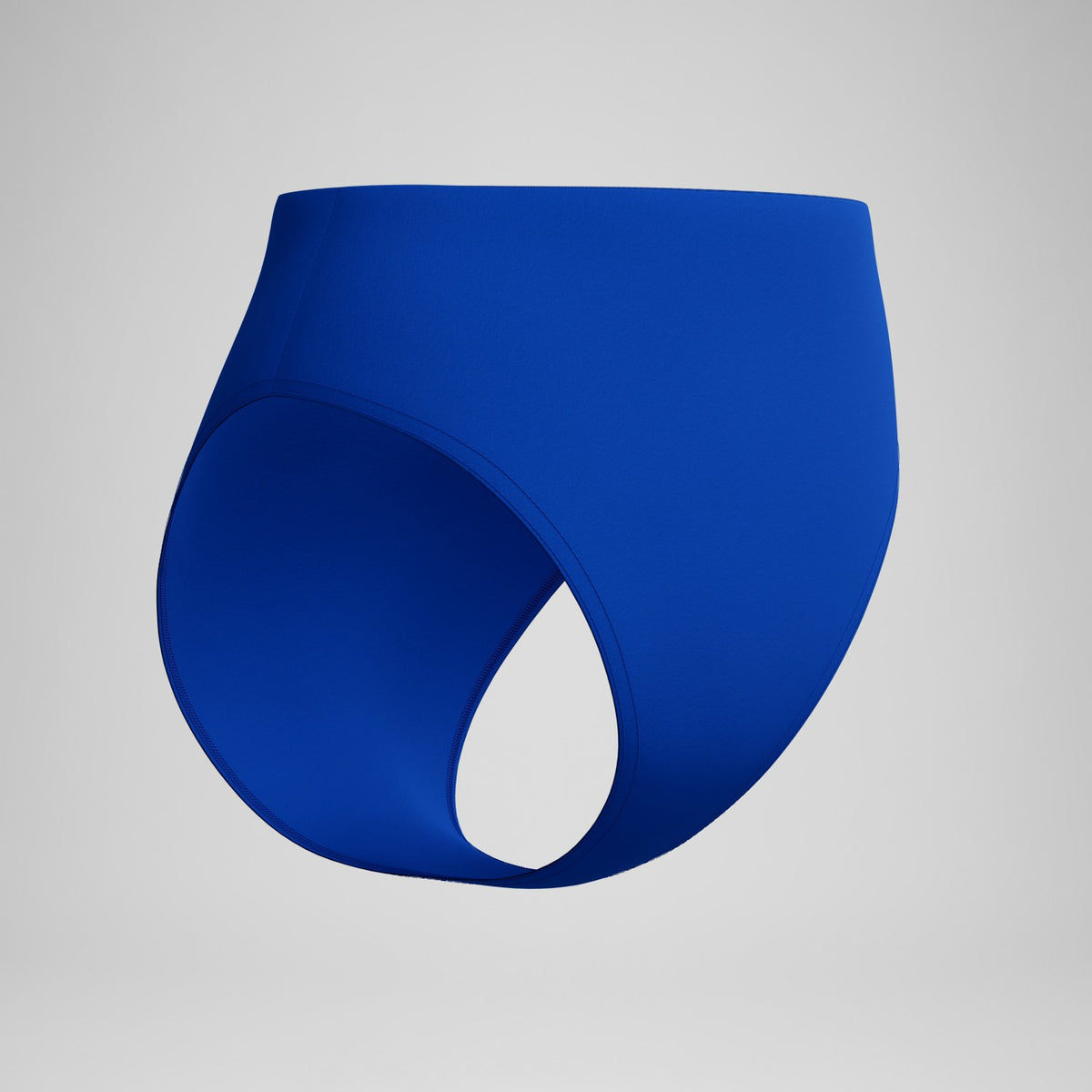 Speedo Solid Cheeky High Waist Bottoms Blue