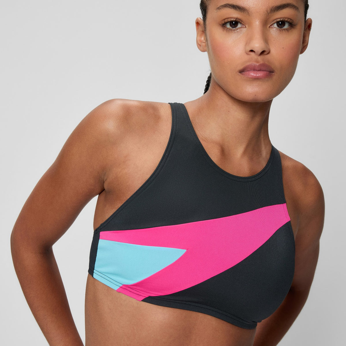 Speedo Hyperboom Butterfly Back Bikini Set Black/Pink