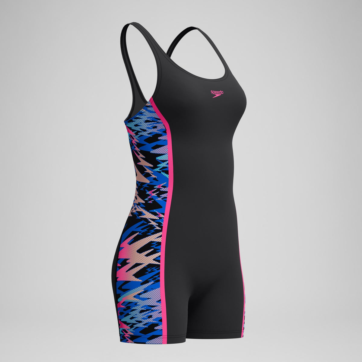 Speedo Hyperboom Splice Muscleback Legsuit Black/Pink