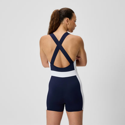 Speedo Jetstream Colourblock Legsuit Navy/White