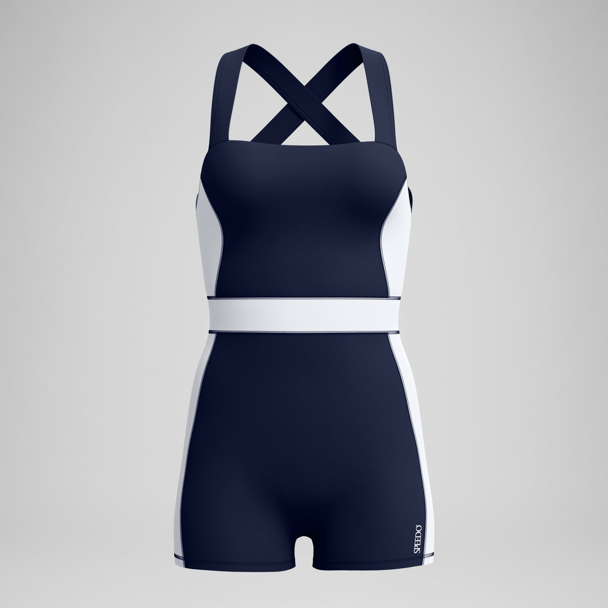 Speedo Jetstream Colourblock Legsuit Navy/White