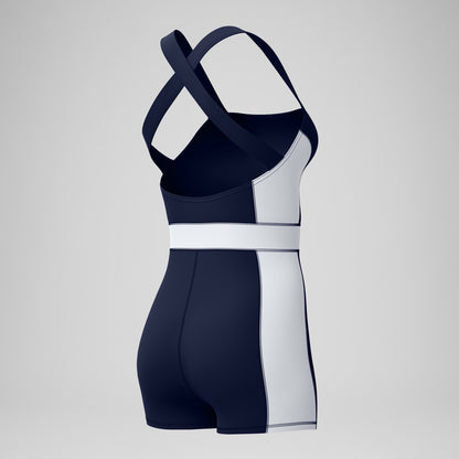 Speedo Jetstream Colourblock Legsuit Navy/White
