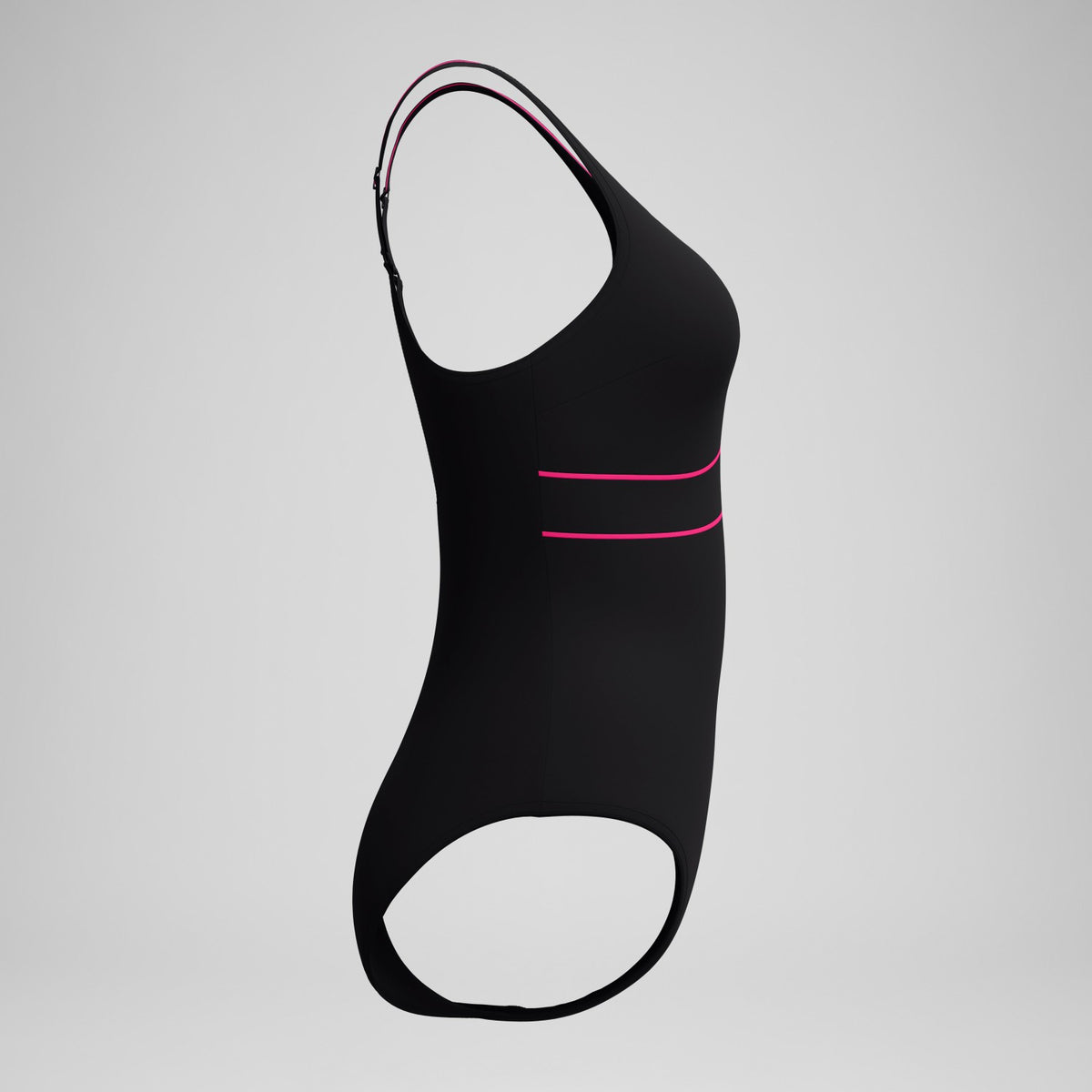 Speedo Shaping Contour Eclipse Solid Swimsuit Black/Pink