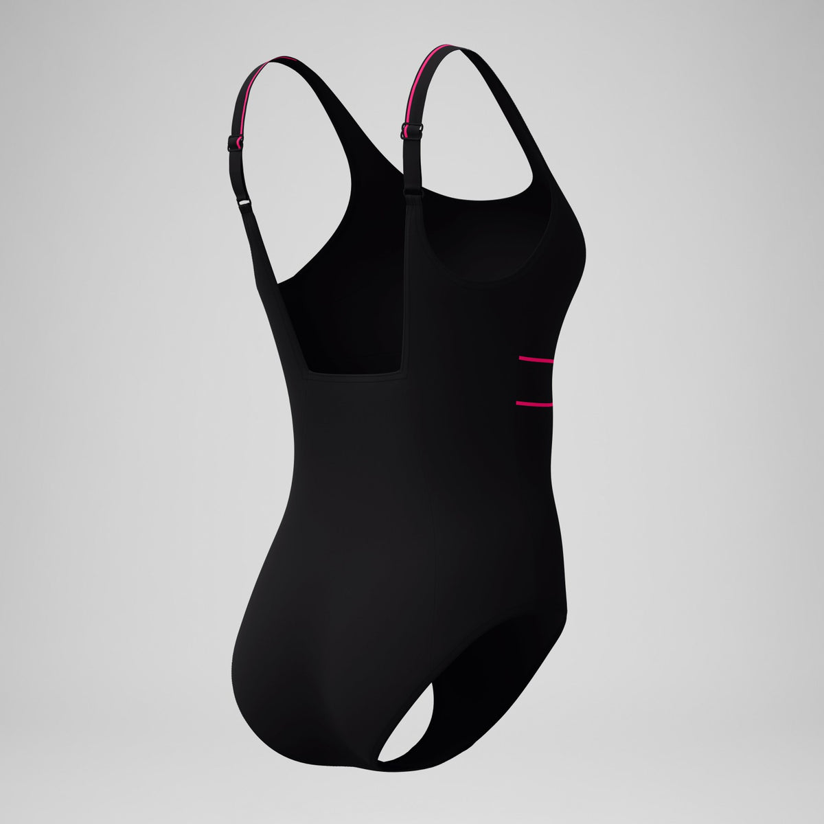 Speedo Shaping Contour Eclipse Solid Swimsuit Black/Pink