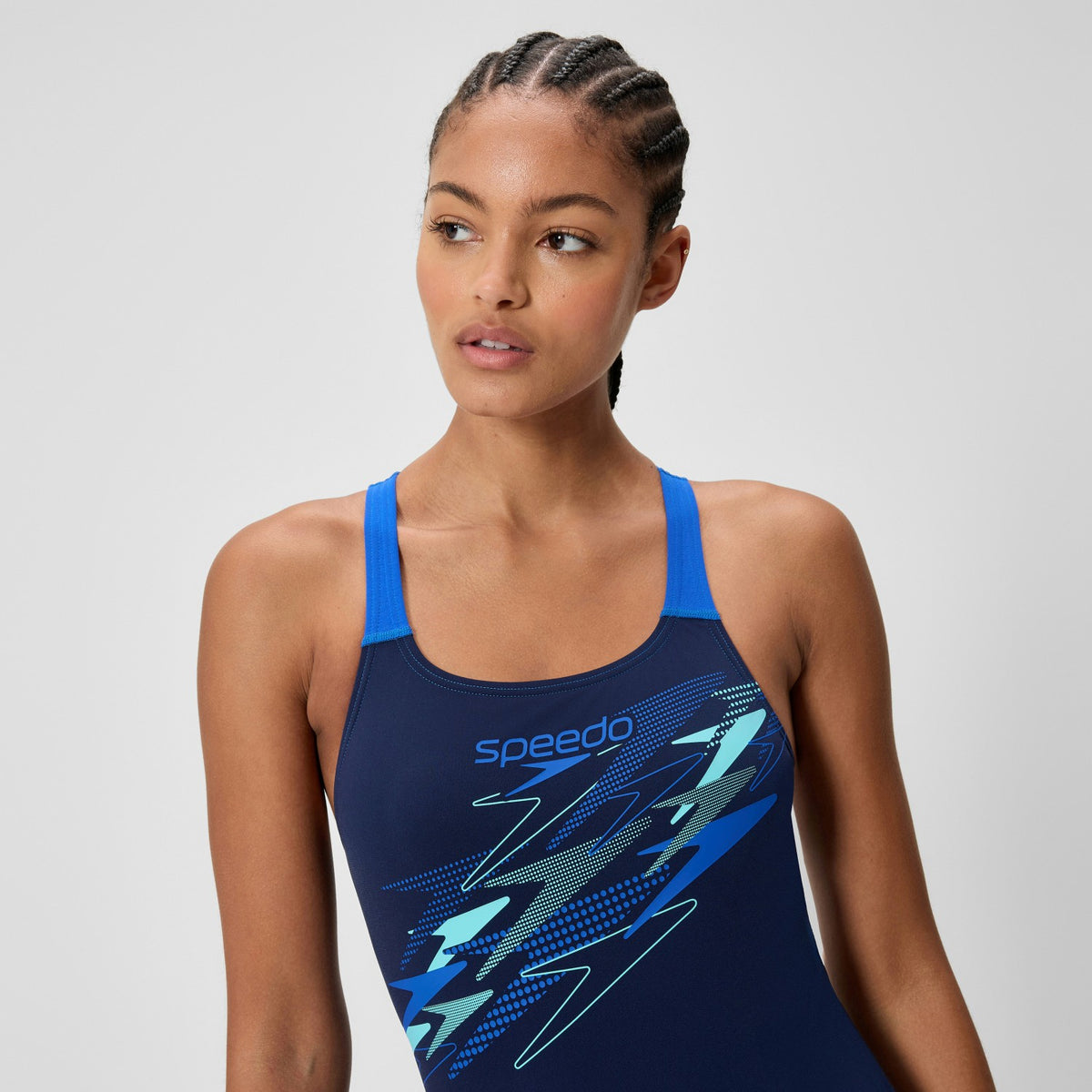 Speedo Medley Logo Medalist Swimsuit Navy/Blue