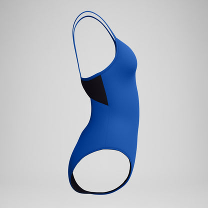 Speedo Solid Racerback Swimsuit Navy