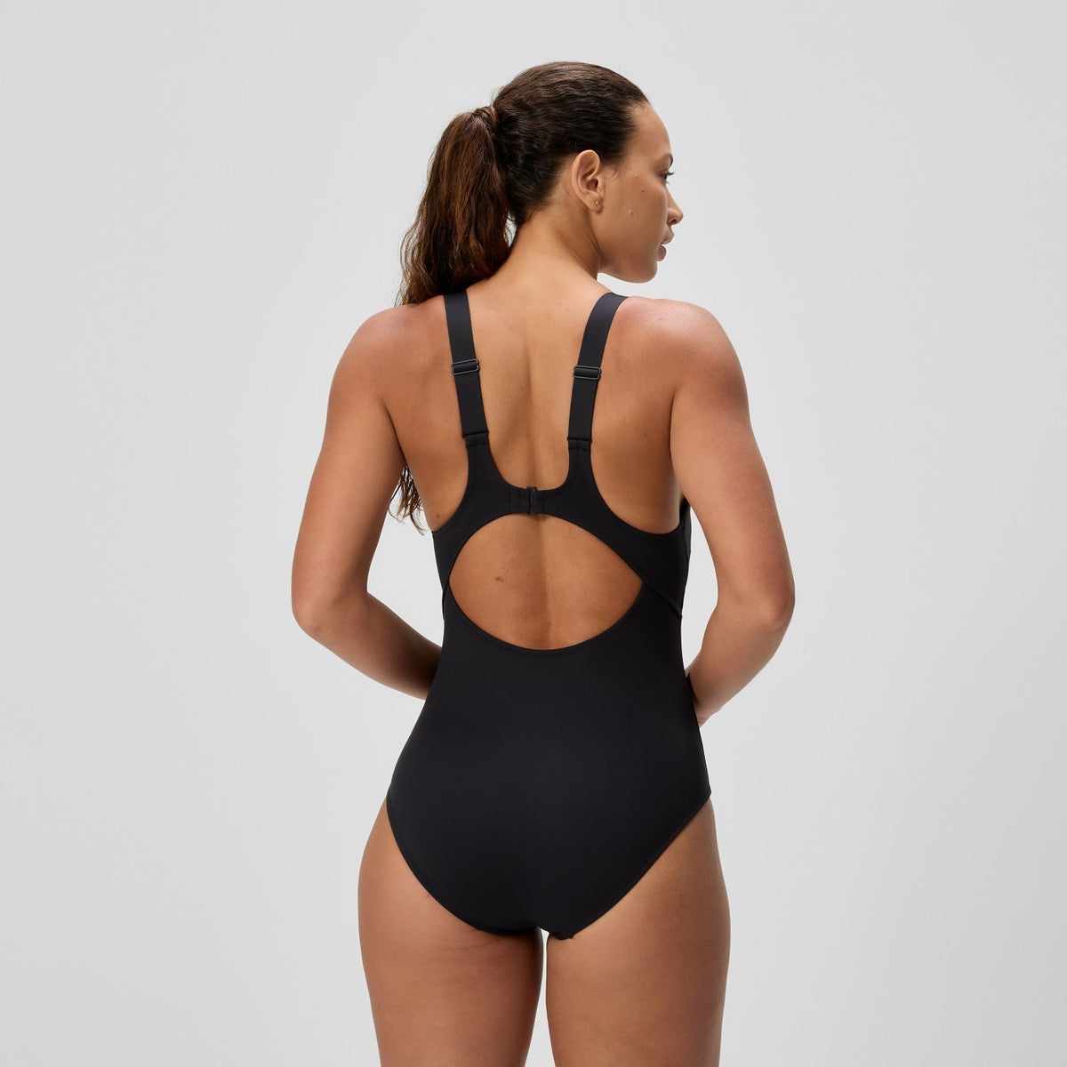 Speedo Sculpture Butterfly Back Swimsuit Black