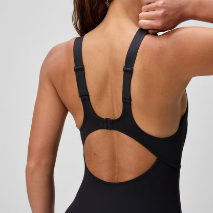 Speedo Sculpture Butterfly Back Swimsuit Black