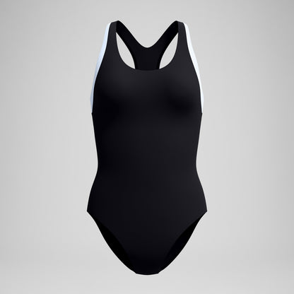 Speedo Colourblock Racerback Swimsuit Black/White