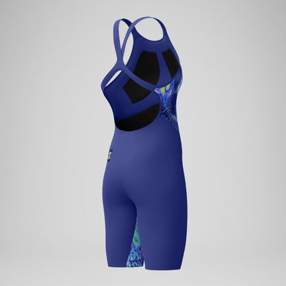 Speedo Fastskin LZR Pure Valor 2.0 Openback Kneeskin Blue/Navy
