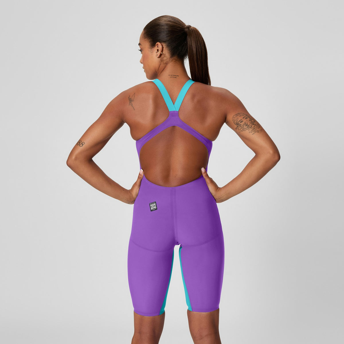 Speedo Fastskin LZR Pure Valor 2.0 Openback Kneeskin Purple/Blue