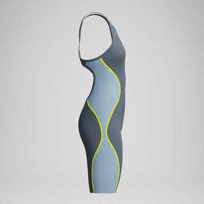 Speedo Fastskin LZR Pure Intent 2.0 Openback Kneeskin Grey/Blue