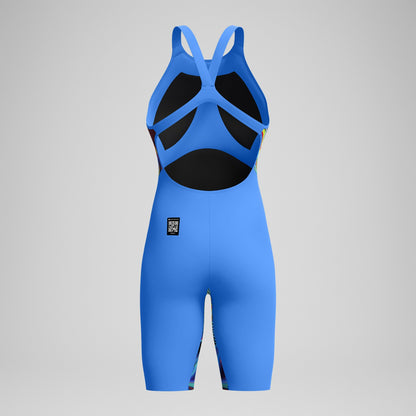 Speedo Fastskin LZR Pure Valor 2.0 Openback Kneeskin Blue/Pink