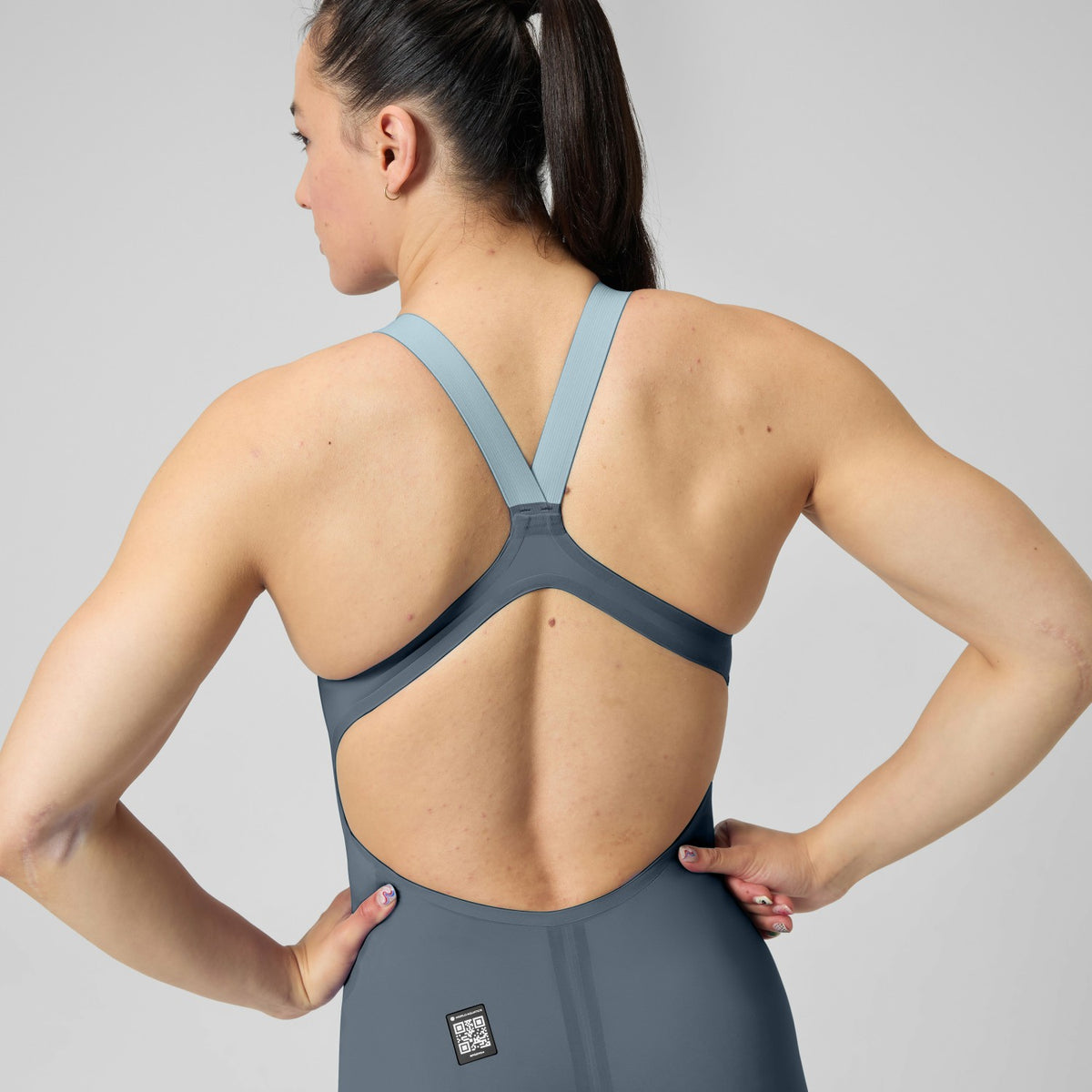 Speedo Fastskin LZR Pure Valor 2.0 Openback Kneeskin Grey/Blue
