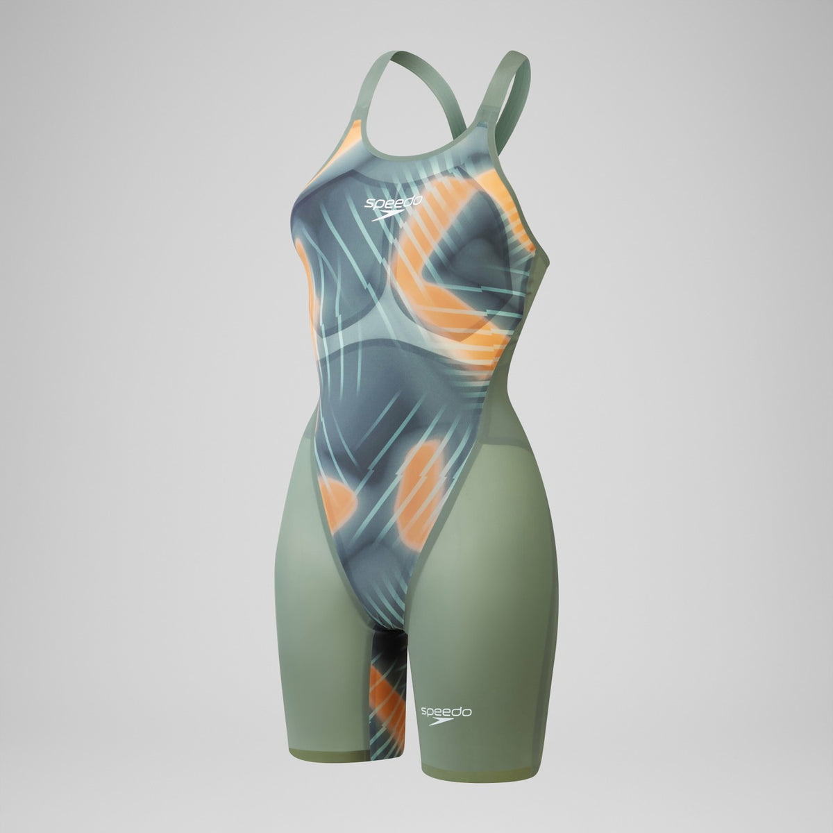 Speedo Fastskin LZR Pure Valor 2.0 Openback Kneeskin Green/Orange