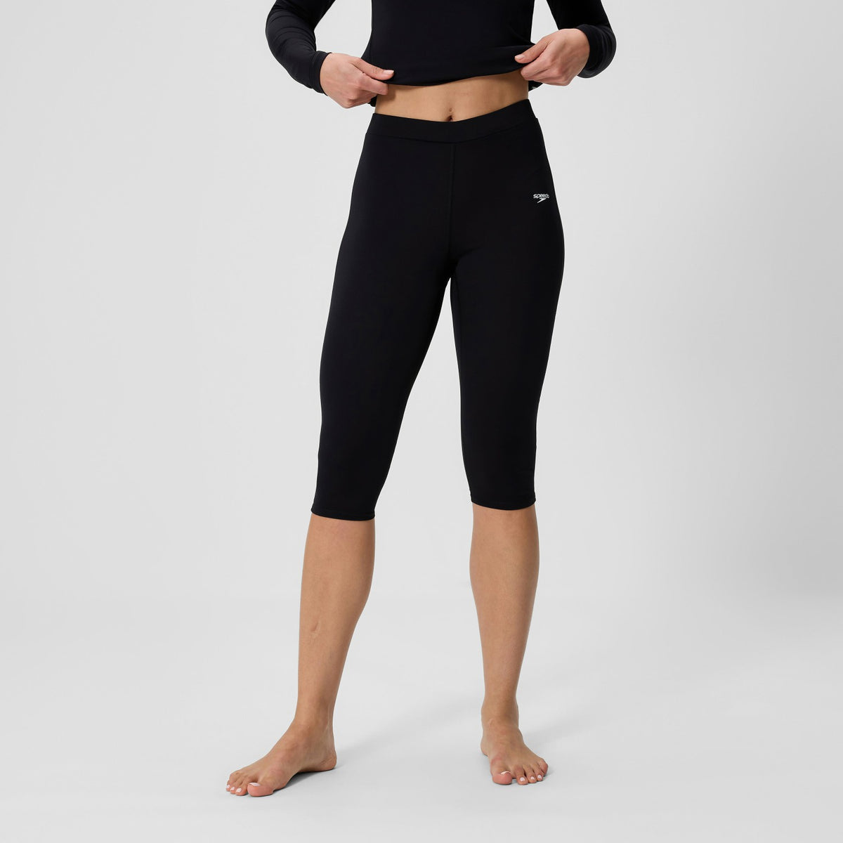 Speedo Endurance+ Three Quarter Swim Legging Black