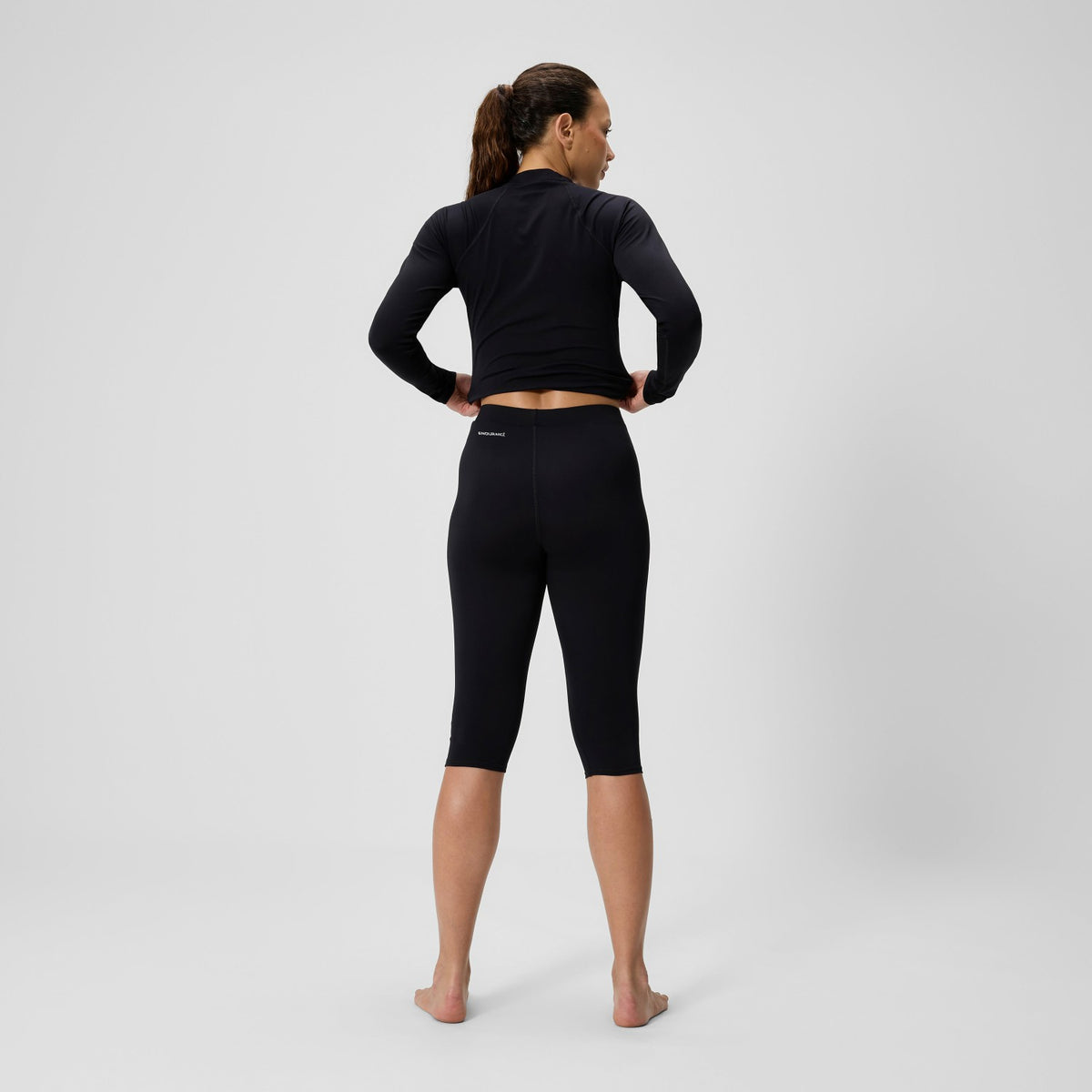 Speedo Endurance+ Three Quarter Swim Legging Black